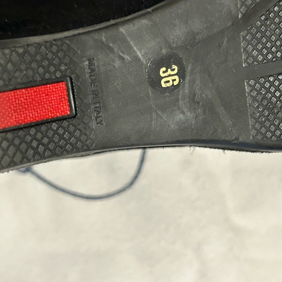 Prada Wedge Mule, Black Suede, size 6 - Picture 3 of 6